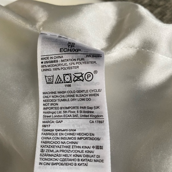 Faux Fur Black And White Striped Coat - size x-small - Picture 12 of 12